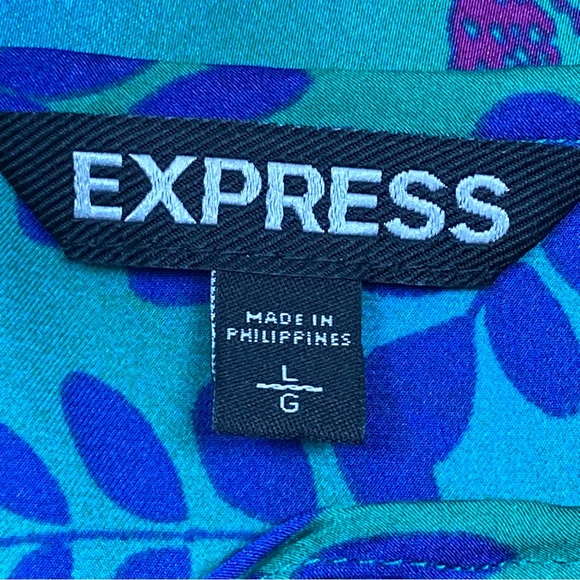 Express Womens Sleeveless Floral Ruffle Front Peplum Blouse With Elastic Waist - Picture 12 of 14